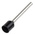 RS PRO Insulated Crimp Bootlace Ferrule, 18mm Pin Length, 2mm Pin Diameter, 1.5mm² Wire Size, Black