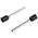 RS PRO Insulated Crimp Bootlace Ferrule, 18mm Pin Length, 2mm Pin Diameter, 1.5mm² Wire Size, Black