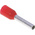 Schneider Electric, DZ5CE Insulated Crimp Bootlace Ferrule, 8.2mm Pin Length, 1.6mm Pin Diameter, 1mm² Wire Size, Red