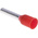 Schneider Electric, DZ5CE Insulated Crimp Bootlace Ferrule, 8.2mm Pin Length, 1.6mm Pin Diameter, 1mm² Wire Size, Red