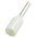 RS PRO Insulated Bootlace Ferrule, 6mm Pin Length, 1.3mm Pin Diameter, 0.5mm² Wire Size, White