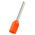 RS PRO Insulated Bootlace Ferrule, 10mm Pin Length, 1.3mm Pin Diameter, 0.5mm² Wire Size, Orange