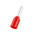 RS PRO Insulated Bootlace Ferrule, 6mm Pin Length, 1.7mm Pin Diameter, 1mm² Wire Size, Red