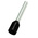 RS PRO Insulated Bootlace Ferrule, 12mm Pin Length, 2mm Pin Diameter, 1.5mm² Wire Size, Black