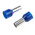 RS PRO Insulated Bootlace Ferrule, 12mm Pin Length, 5.8mm Pin Diameter, 16mm² Wire Size, Blue