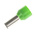 RS PRO Insulated Bootlace Ferrule, 12mm Pin Length, 6.2mm Pin Diameter, 16mm² Wire Size, Green