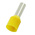 RS PRO Insulated Bootlace Ferrule, 12mm Pin Length, 3.5mm Pin Diameter, 6mm² Wire Size, Yellow