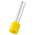RS PRO Insulated Bootlace Ferrule, 18mm Pin Length, 3.9mm Pin Diameter, 6mm² Wire Size, Yellow