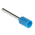 RS PRO Insulated Bootlace Ferrule, 12mm Pin Length, 1.5mm Pin Diameter, 0.75mm² Wire Size, Blue