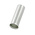 RS PRO Bootlace Ferrule, 15mm Pin Length, 4.9mm Pin Diameter, 10mm² Wire Size, Silver