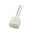 RS PRO Insulated Bootlace Ferrule, 8mm Pin Length, 2.1mm Pin Diameter, 2 x 0.75mm² Wire Size, White