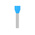 TE Connectivity, 1-966067 Insulated Ferrule, 12mm Pin Length, 2.20mm Pin Diameter, Blue
