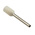 RS PRO Insulated Crimp Bootlace Ferrule, 12mm Pin Length, 1.5mm Pin Diameter, 0.75mm² Wire Size, White