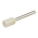RS PRO Insulated Crimp Bootlace Ferrule, 12mm Pin Length, 1.5mm Pin Diameter, 0.75mm² Wire Size, White