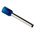 RS PRO Insulated Crimp Bootlace Ferrule, 18mm Pin Length, 2.6mm Pin Diameter, 2.5mm² Wire Size, Blue