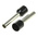 RS PRO Insulated Crimp Bootlace Ferrule, 18mm Pin Length, 3.9mm Pin Diameter, 6mm² Wire Size, Black