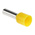 RS PRO Insulated Crimp Bootlace Ferrule, 12mm Pin Length, 3.5mm Pin Diameter, 6mm² Wire Size, Yellow