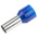 RS PRO Insulated Crimp Bootlace Ferrule, 12mm Pin Length, 5.8mm Pin Diameter, 16mm² Wire Size, Blue