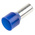 RS PRO Insulated Crimp Bootlace Ferrule, 12mm Pin Length, 5.8mm Pin Diameter, 16mm² Wire Size, Blue