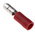 RS PRO Insulated Male Crimp Bullet Connector, 0.5mm² to 1.5mm², 22AWG to 16AWG, 4mm Bullet diameter, Red