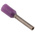 JST, FWE Insulated Crimp Bootlace Ferrule, 6mm Pin Length, 0.8mm Pin Diameter, 0.25mm² Wire Size, Purple