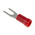 RS PRO Insulated Crimp Spade Connector, 0.5mm² to 1.5mm², 22AWG to 16AWG, M4 Stud Size Vinyl, Red