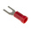 RS PRO Insulated Crimp Spade Connector, 0.5mm² to 1.5mm², 22AWG to 16AWG, M3.5 Stud Size Vinyl, Red