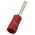 RS PRO Insulated Crimp Pin Connector, 0.5mm² to 1.5mm², 22AWG to 16AWG, 1.9mm Pin Diameter, 12mm Pin Length, Red