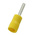 RS PRO Insulated Crimp Pin Connector, 4mm² to 6mm², 12AWG to 10AWG, 2.8mm Pin Diameter, 14mm Pin Length, Yellow