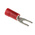 RS PRO Insulated Crimp Spade Connector, 0.5mm² to 1.5mm², 22AWG to 16AWG, M3 Stud Size Vinyl, Red