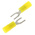 RS PRO Insulated Crimp Spade Connector, 0.2mm² to 0.5mm², 26AWG to 22AWG, M3 Stud Size Nylon, Yellow