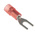 RS PRO Insulated Crimp Spade Connector, 0.5mm² to 1.5mm², 22AWG to 16AWG, 3.7mm Stud Size Nylon, Red
