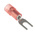 RS PRO Insulated Crimp Spade Connector, 0.5mm² to 1.5mm², 22AWG to 16AWG, 3.2mm Stud Size Nylon, Red