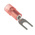 RS PRO Insulated Crimp Spade Connector, 0.5mm² to 1.5mm², 22AWG to 16AWG, 3.2mm Stud Size Nylon, Red