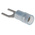 RS PRO Insulated Crimp Spade Connector, 1.5mm² to 2.5mm², 16AWG to 14AWG, 4.3mm Stud Size Nylon, Blue
