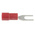 RS PRO Insulated Crimp Spade Connector, 0.5mm² to 1.5mm², 22AWG to 16AWG, 3.7mm Stud Size Vinyl, Red