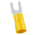 RS PRO Insulated Crimp Spade Connector, 4mm² to 6mm², 12AWG to 10AWG, 4.3mm Stud Size Vinyl, Yellow