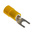 RS PRO Insulated Crimp Spade Connector, 4mm² to 6mm², 12AWG to 10AWG, 4.3mm Stud Size Vinyl, Yellow