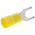RS PRO Insulated Crimp Spade Connector, 4mm² to 6mm², 12AWG to 10AWG, M5 Stud Size Vinyl, Yellow