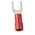 RS PRO Insulated Crimp Spade Connector, 0.5mm² to 1.5mm², 22AWG to 16AWG, 3.7mm Stud Size Vinyl, Red