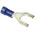 TE Connectivity, PLASTI-GRIP Insulated Crimp Spade Connector, 1mm² to 2.6mm², 16AWG to 14AWG, M6 Stud Size PVC, Blue
