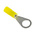 RS PRO Insulated Ring Terminal, M4 Stud Size, 0.2mm² to 0.5mm² Wire Size, Yellow
