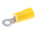 RS PRO Insulated Crimp Ring Terminal, M3 Stud Size, 4mm² to 6mm² Wire Size, Yellow