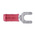TE Connectivity, PIDG Insulated Crimp Spade Connector, 22AWG to 16AWG, M3.5 Stud Size Nylon, Red