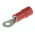 RS PRO Insulated Ring Terminal, M2 Stud Size, 0.25mm² to 1.5mm² Wire Size, Red