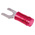 TE Connectivity, PIDG Insulated Crimp Spade Connector, 22AWG to 16AWG, M3.5 Stud Size Nylon, Red