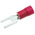 JST, FVWS1.25 Insulated Crimp Spade Connector, 0.2mm² to 1.65mm², 22AWG to 16AWG, 3.2mm Stud Size Vinyl, Red