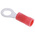TE Connectivity, PLASTI-GRIP Insulated Crimp Ring Terminal, M5 Stud Size, 0.26mm² to 1.65mm² Wire Size, Red