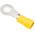 JST, FV Insulated Ring Terminal, M6 (1/4) Stud Size, 2.6mm² to 6.6mm² Wire Size, Yellow