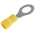 JST, FV Insulated Ring Terminal, M8 (5/16) Stud Size, 2.6mm² to 6.6mm² Wire Size, Yellow